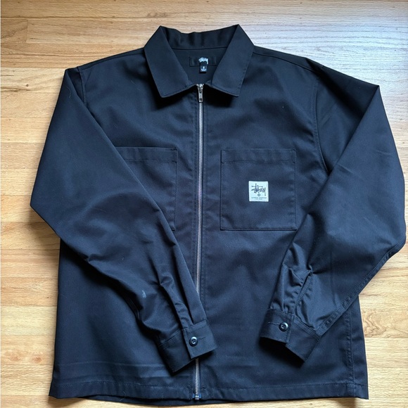 Stussy Workgear Black Shirt Jacket Zip - Picture 1 of 4